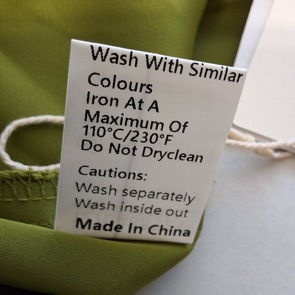 Commense Womens One-Shoulder Twist-Back Olive Green Satin Maxi Dress Sz L Event - Picture 7 of 8